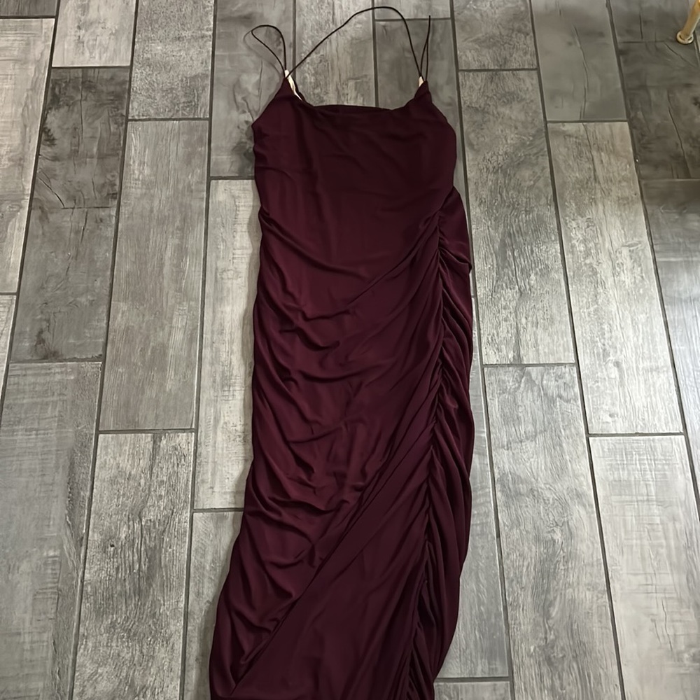 NWT REVOLVE x Superdown eggplant rouched midi dress plus size 2x